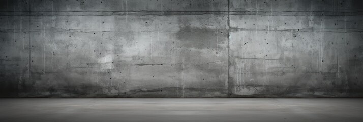 Fototapeta premium Wide view of a textured concrete wall background suitable for various design projects, presentations, and creative visual content creation