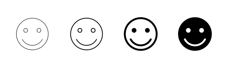 Fototapeta premium Smile icon vector isolated on white background. Smile vector icon. Emoticon Icon vector. Emoji