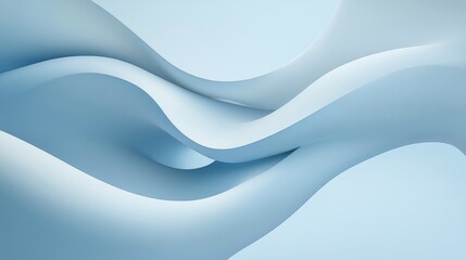 Fototapeta premium Abstract blue background with smooth lines and soft gradient transitions creating a modern and minimal design
