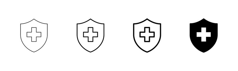 Health insurance icon vector isolated on white background. Insurance health document icon