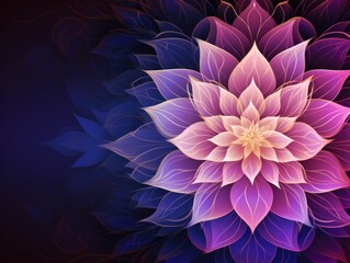 Obraz premium Purple Pink Dahlia Mandala Background