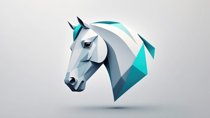 Fototapeta premium Abstract Polygonal Horse Head