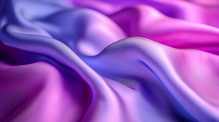Obraz premium Soft, flowing fabric in vibrant purple and pink hues, creating a serene and elegant backdrop