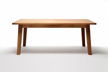Modern Wooden Table Isolated on White Background Perfect for Home Decor, Interior Design, Furniture Showcase, and Stylish Living Spaces