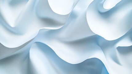 Obraz premium Abstract Curves in Light Blue and White Tones