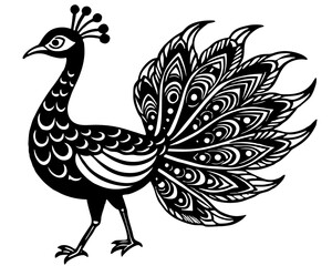 peacock vector illustration