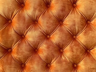 Fototapeta premium Elegant orange velvet texture with golden highlights, smooth and sophisticated