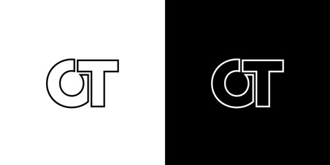 Letter O and T, OT logo design template. Minimal monogram initial based logotype.