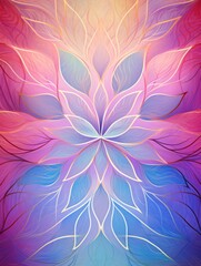 Fototapeta premium Pastel Lotus Mandala Abstract Background