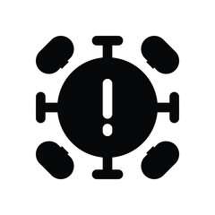 virus solid icon. vector icon for your website, mobile, presentation, and logo design.