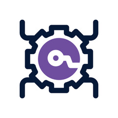 setting dual tone icon. vector icon for your website, mobile, presentation, and logo design.