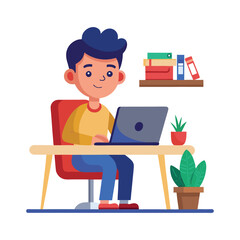 man working on laptop