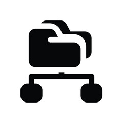 Fototapeta premium folder solid icon. vector icon for your website, mobile, presentation, and logo design.