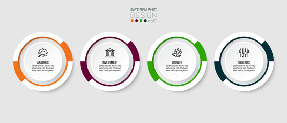 Business concept infographic template with option.
