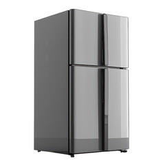 Modern fridge refrigerator appliance isolated on transparent background