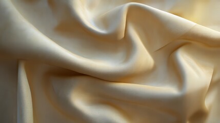 Obraz premium Wrinkled Cream Fabric Texture Abstract Background