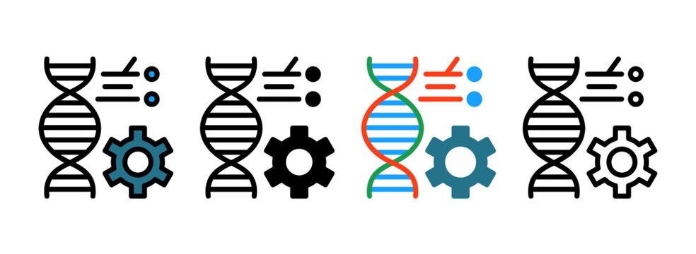 Set of Genetic Engineering Icon