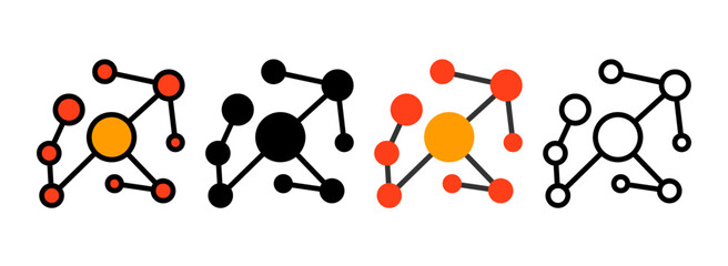 Set of Knowledge Graph Icon
