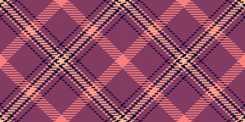 Platform texture pattern vector, card seamless textile background. Madras check plaid fabric tartan in pink and red colors.