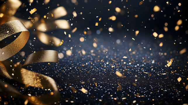 Sparkling Golden Confetti Celebration