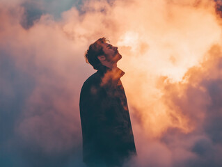 the man thought in the fog