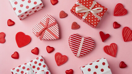 Charming Valentine's Day Gifts on a Pink Background