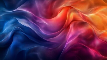 Colorful fabric waves, abstract background, design texture, website banner