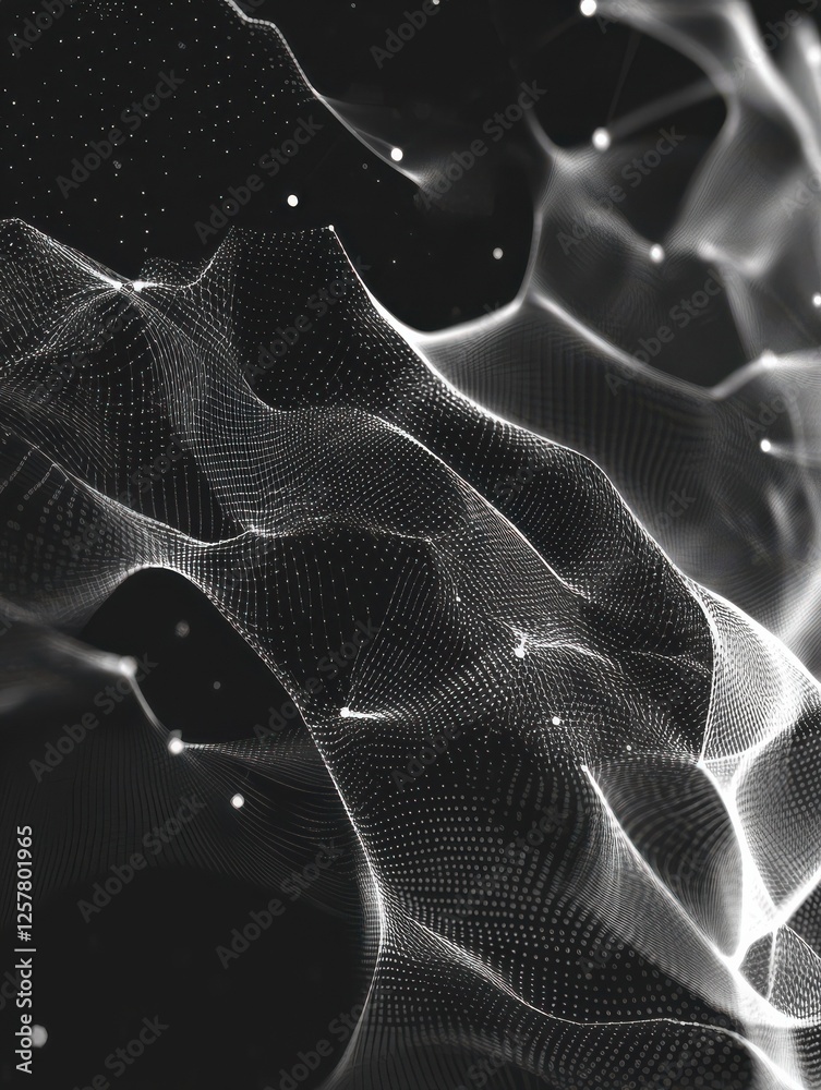 Poster abstract polygonal space. background with connecting dots and lines. artificial intelligence technol