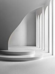 Obraz premium Abstract grey gradient room wallpaper with copy space. Art and design concept. 3D Rendering