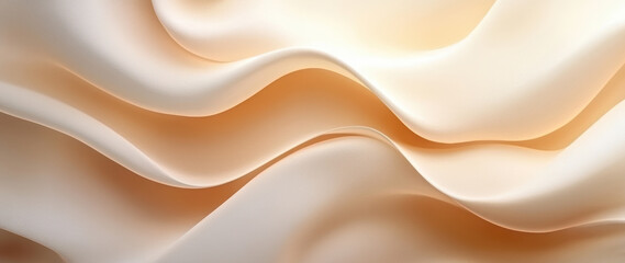 Obraz premium Abstract beige fabric texture with soft waves and folds