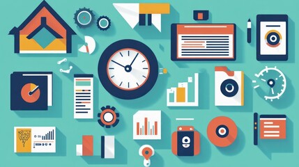 Time management, productivity, and efficiency concept.