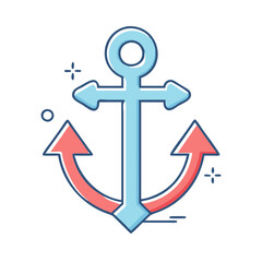 Fototapeta premium anchor points icon, anchor points vector illustration-simple illustration of anchor points, perfect for anchor points logos and icons