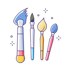 custom brushes icon, custom brushes vector illustration-simple illustration of custom brushes, perfect for custom brushes logos and icons