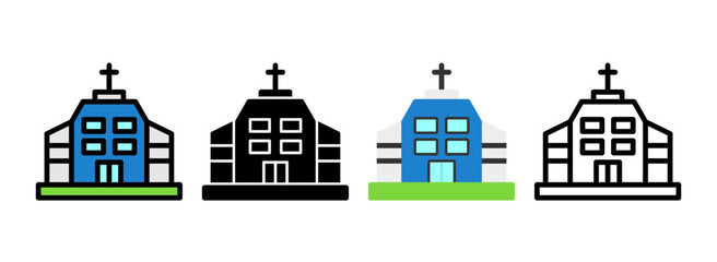 Fototapeta premium Set of Church Icon