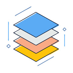 layers icon, layers vector illustration-simple illustration of layers, perfect for layers logos and icons