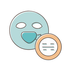 masking icon, masking vector illustration-simple illustration of masking, perfect for masking logos and icons
