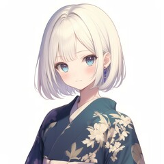 アニメ調の美少女の切り抜き用素材