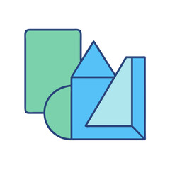 shape builder icon, shape builder vector illustration-simple illustration of shape builder, perfect for shape builder logos and icons