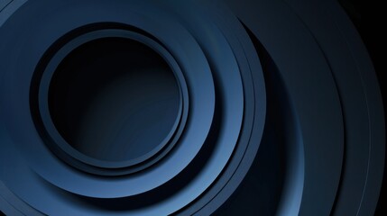 Abstract geometric wallpaper with circular patterns on a Blue background. Ideal for modern design and banner templates with copy space in the center for text.