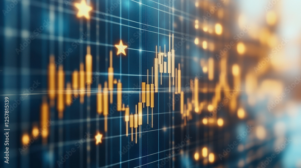 Canvas Prints financial market analysis with dynamic charts and graphs showcasing stock trends. enhance your tradi