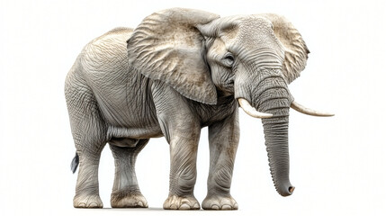 Fototapeta premium an elephant standing on a white surface