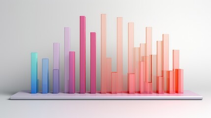 Fototapeta premium visual data bar chart
