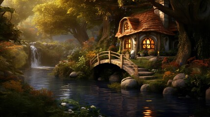 Obraz premium tree elf house