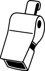 Outline Illustration of a Whistle for Sports or Safety
