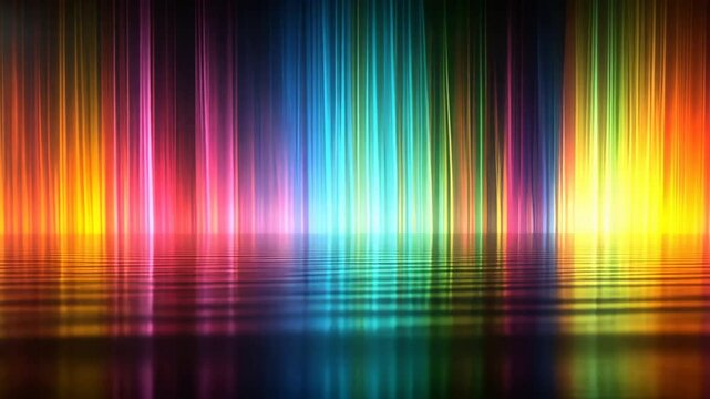 Abstract colorful rainbow design with vibrant lines and energy in a digital vector pattern