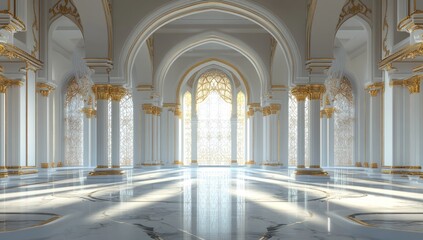 Fototapeta premium Grand Palace Interior: Opulence and Light