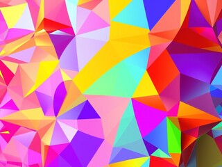 Fototapeta premium Abstract Harmony: Where Shapes Dance in a Symphony of Hues