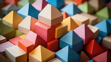 Obraz premium pyramid wooden blocks