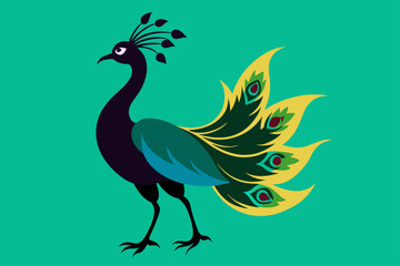 Fototapeta premium peacock in the form of a bird