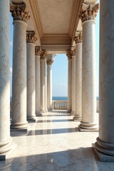 Imposing marble columns, neoclassical architecture, law, washington dc